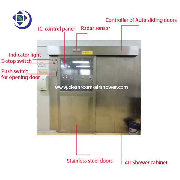 実験装置のステンレス鋼のシャワー、クラス100の携帯用クリーン ルームの空気シャワー 0