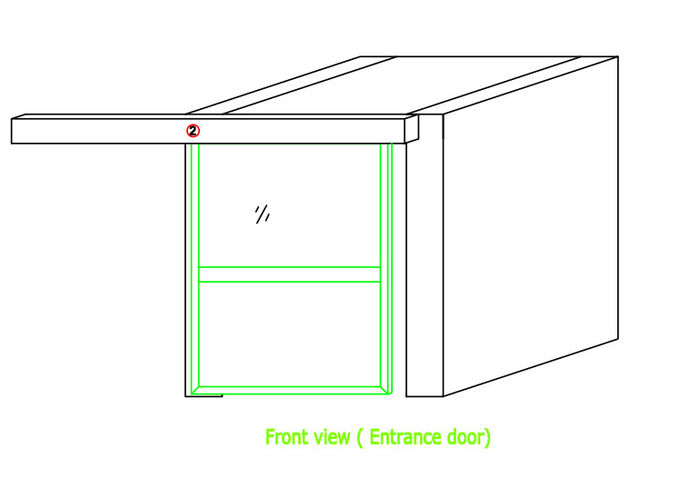 2人のための空気シャワー室の自動単一の葉のSlidngの個人的なかみ合わせたドア 2