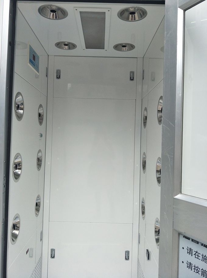 二重吹くクリーンルームの空気シャワーの単一アルミニウム ドアW1400xD1000xH2100mm 3