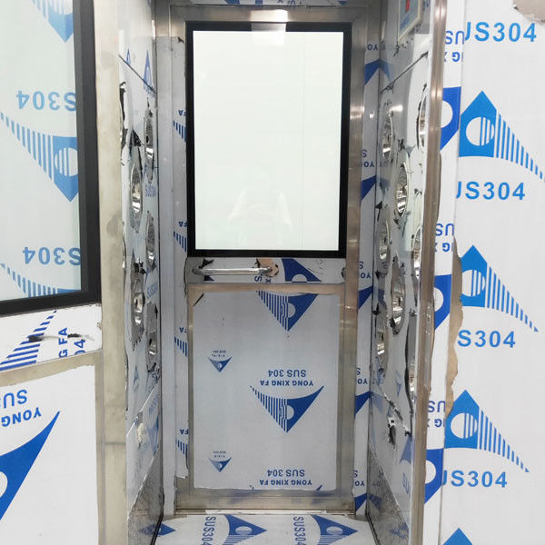 AC380 Vの1-2人のためのドアの二重の層のガラス窓が付いているSS304空気シャワー室 4